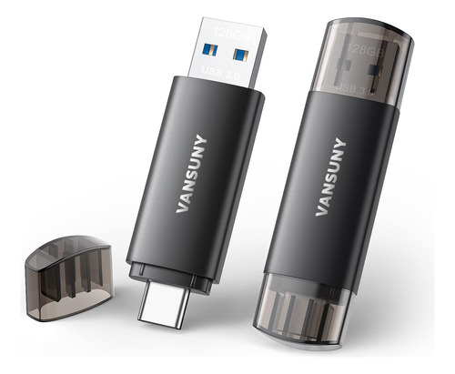 Vansuny Unidad Flash Usb C De 128 Gb, Paquete De 2 Unidades