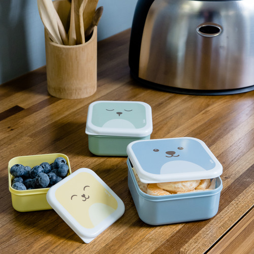 3 Potes Potinhos Para Armazenar Comida Frutas Bebê Neném Kit