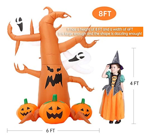 Decoração Inflável De Halloween Fantasma Assustador Gigante