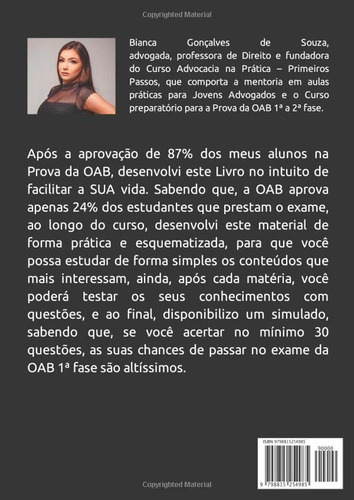Esquematizado Preparatório 1 Fase Oab: Teoria, Revisão, Questão