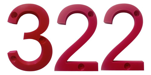 Números 3d Para Oficinas, Mxdru-322, Número 322, 17.7cm Altu