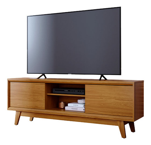 Mueble Tv Hasta 70 Atlas De Mdp Diseño Moderno Biselado Cumarú