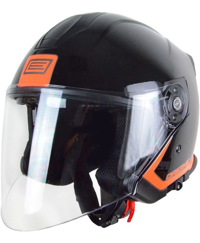 Imagen 2 de 3 de Casco Abierto Origine Palio Flow Negro Naranja