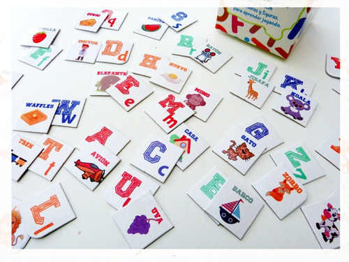 Juego De Pictogramas Alfabeto 52 Fichas C/caja