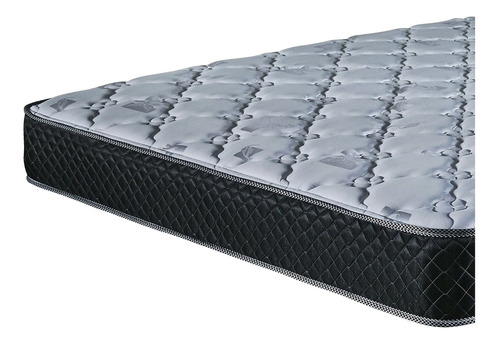 Colchón 2 plazas de resortes Cannon Resortes Doral gris y negro - 140cm x 190cm x 27cm