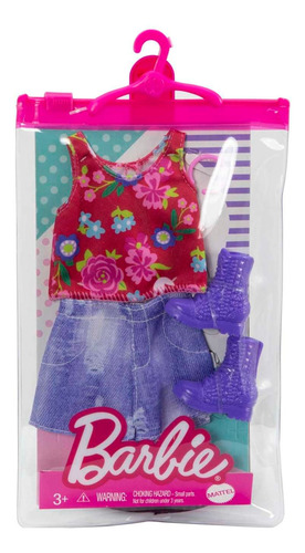 Barbie Closet Grande + 3 Conjuntos De Ropa C/zapatos Surtido
