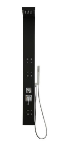 Imagen 3 de 9 de Ducha Escocesa Columna Gloa 3 Spray Slim Negra Alum Duchador