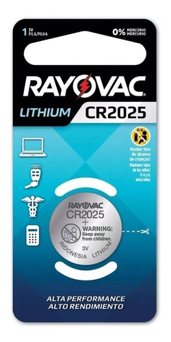 Bateria Cr2025 Cr 2025 3v Lithium Rayovac Alta Performance