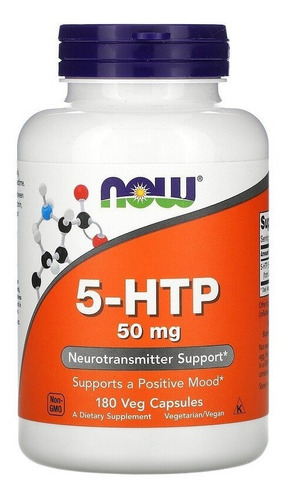 Now Foods 5-htp, 50 Mg 180 Vegcaps Sin sabor