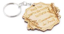 Comprar 100 Chaveiros Personalizados Mdfcasamento Brasão Alecrim