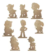 Comprar 8 Centros De Mesa 30 Cm Adorno Paw Patrol Para Decorar Mdf 