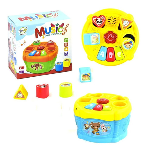 Imagen 2 de 8 de Juguete Bebe Musical Encastre Didactico Babymovil