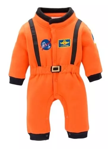 Disfraz de mameluco de astronauta naranja infantil Multicolor