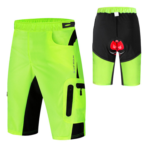 Pantalones Cortos De Ciclismo Mountain 2 Bike, Transpirables