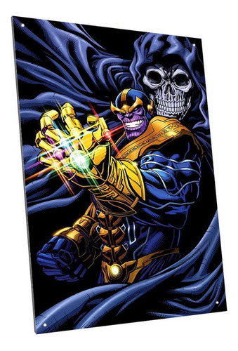 Cartel Chapa Decorativo Thanos Modelo A6
