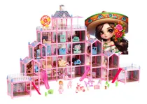 Comprar Casa De Muñecas Led Con Muebles Casa De Barbies  564ps 29cua
