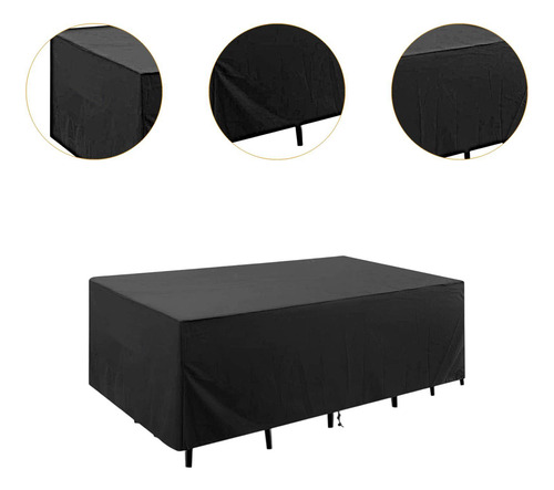 Set De Muebles De Exterior Cubierta Mesa De 135x135x75 Cm
