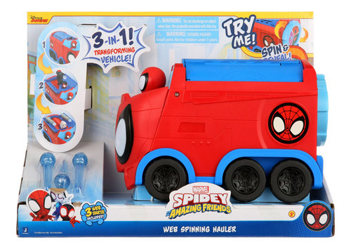 Spidey Camion 3 En 1 Transformable + 3 Fig Y Acc Int Snf0081