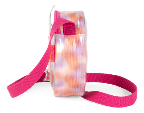 Bolsa Crossbody Cloe Para Niña Circular Material Mica Color Naranja