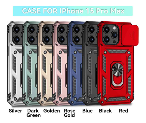 Funda Para Cámara Deslizante Con Anillas Para iPhone 7, 8 Plus X, Xs, Max Xr, 11, 12, 13, 14, 15, 16, 17, Pro Max Plus, 16e, 12mini, 13mini