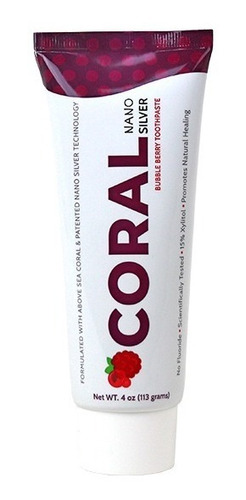 Pasta Dental Natural Coral Nanoplata Para Niños 