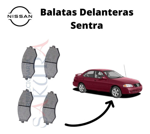 Juego Balatas Delanteras Nissan Sentra 2002