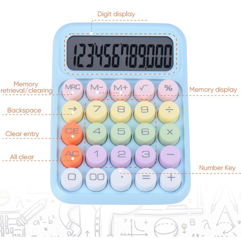 Calculadora Con Teclado Mecánico Kawaii - Retro - Vintage