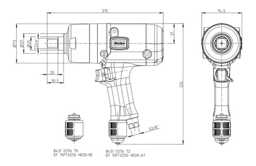 Pistola Neumatica Impacto 3/4 Torque Controlado Atlas Copco (Usado)