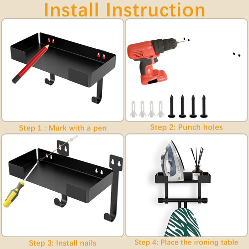 Soporte De Pared Para Tabla De Planchar Y Plancha