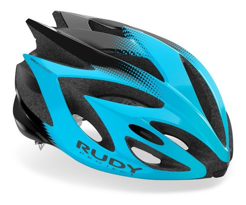 Casco De Bicicleta Rudy Project Rush Azul - Lucas Bike Color Azur Black Shiny Talle M