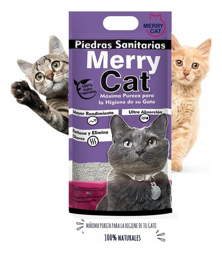 Piedras Gatos Merrycat 2.8kg Ultra Aglomerante x 2.8kg de peso neto