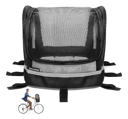 Anzome Funda Para Cesta De Bicicleta, Extraíble Con Crema...