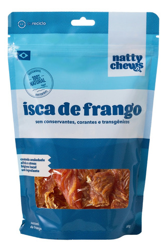 Petisco Gourmet P/ Cachorros Iscas De Frango 80g Natty Chews