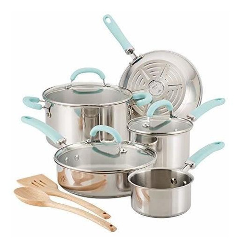 Rachael Ray 70413 Bateria De Cocina 10 Piezas Acero Inoxida