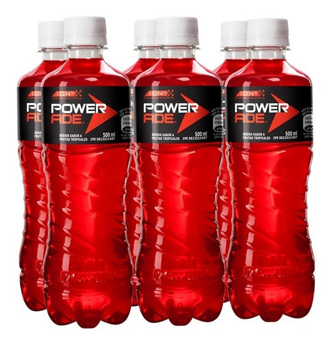 Isotónico Powerade Frutas Tropicales Pet 500ml 6 Unidades.
