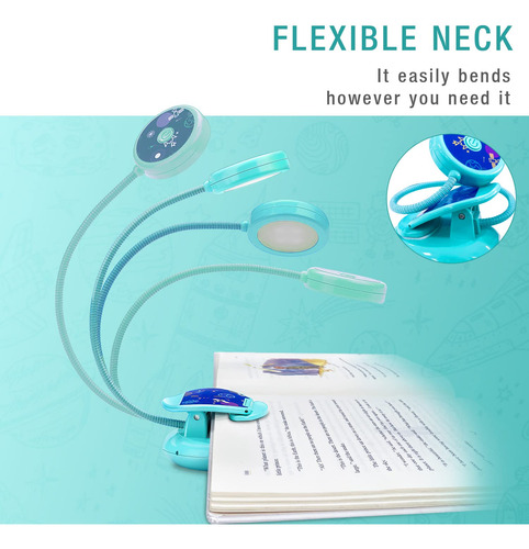 Book Light Vekkia Cute Rechargeable For Kids 50ml 40h Blue