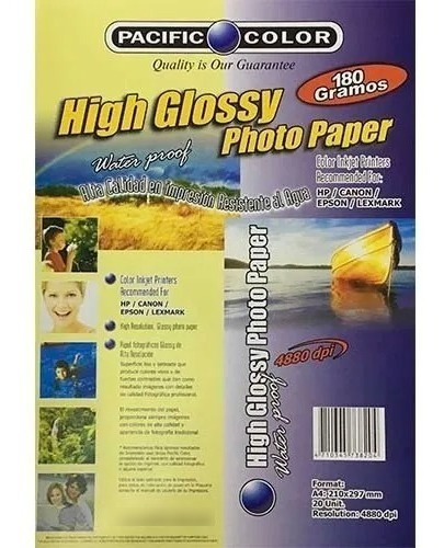 Papel Fotográfico Glossy  Resma 100 Páginas 