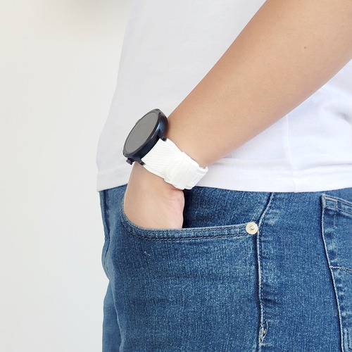 Correa Deportiva Texturizada Para Smartwatch Colmi C81 Blanco 2.2 Cm