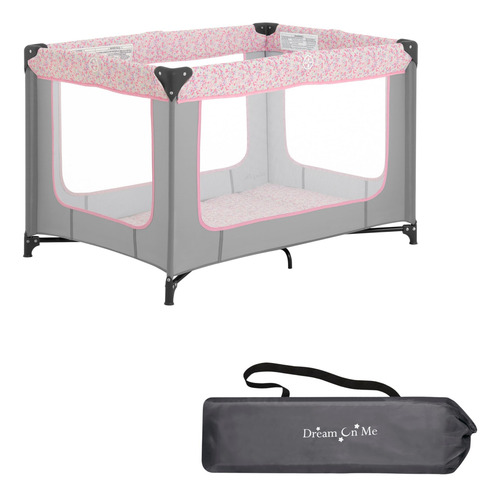 Corral Portátil Zodiak Gris/rosa Para Bebés