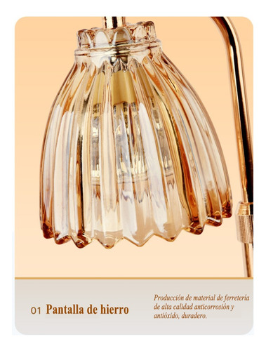 Lámpara Calentadora De Velas Aromáticas Regulable Con Tempor