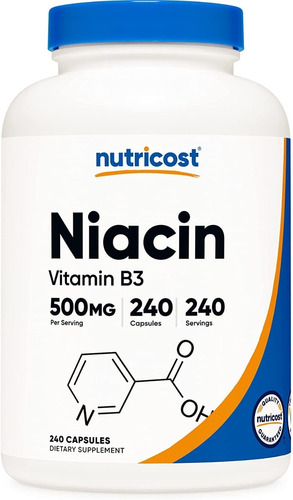 Nutricost Niacin (vitamina B3)  500mg 240 Caps