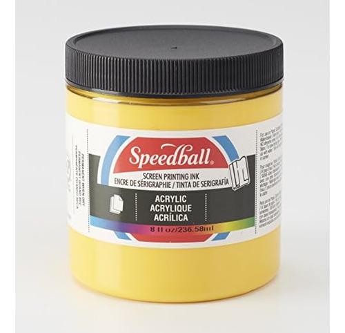 Acrylic Screen Printing Ink, 8-ounce, Medium Yellow