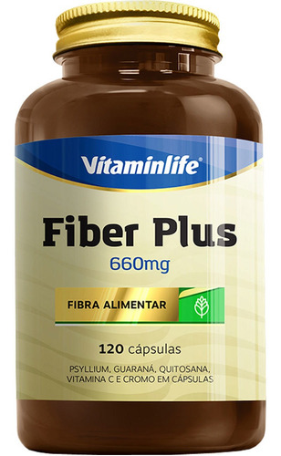 Imagem 1 de 2 de Fiber Plus 660mg 120 Cápsulass - Vitaminlife