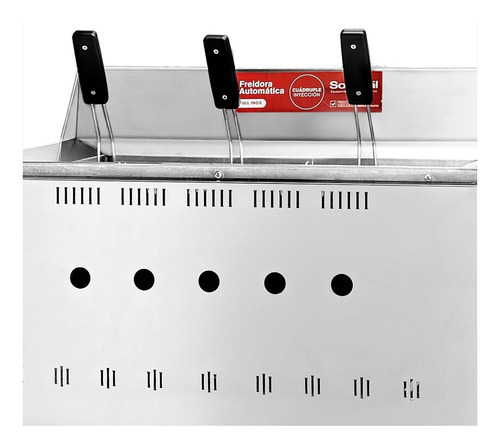 Imagen 2 de 3 de Freidora industrial Sol Real Freidoras Automáticas 257A 42L acero inoxidable