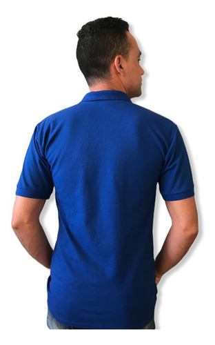 Imagem 2 de 2 de Camisa Polo Piquet Lobo Masculina Pm007 Azul Royal