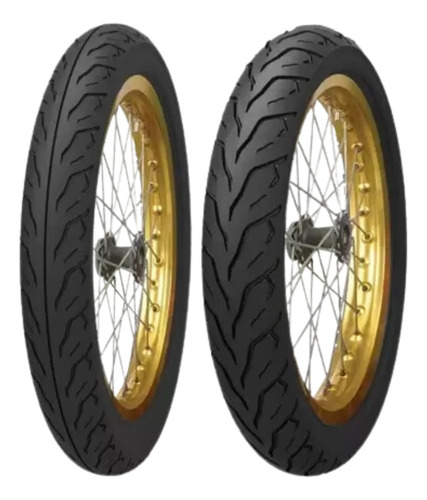 Par Pneu Cbx 200 Strada Cg Ybr 80/100-18 + 100/90-18 Thorax