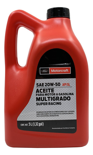 Aceite Multigrado 20w50 Motorcraft Caja 4 Piezas