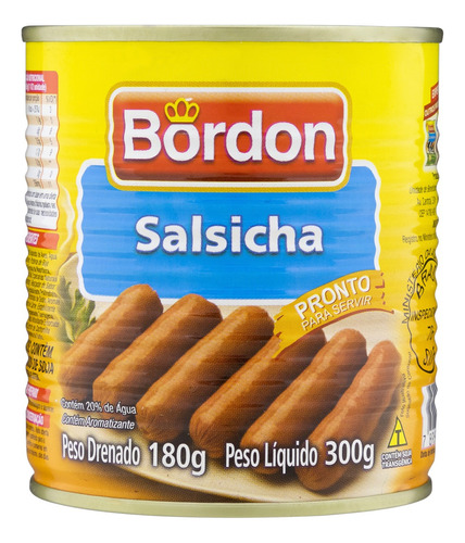 Salsicha Bordon Lata 180g