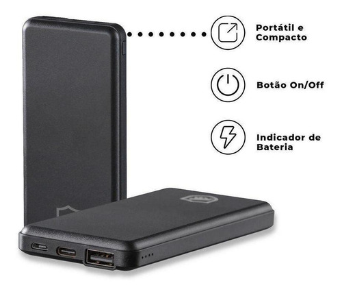 Carregador Portátil Powerfit - 5000mah - Gshield