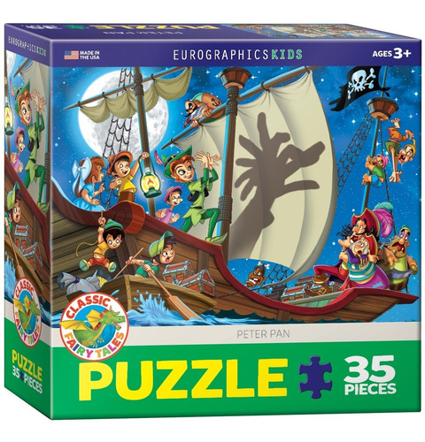Peter Pan Piratas Infantil Rompecabezas 35 Pz Eurographics